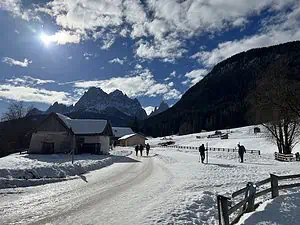 Cross country skiing in Val Fiscalina