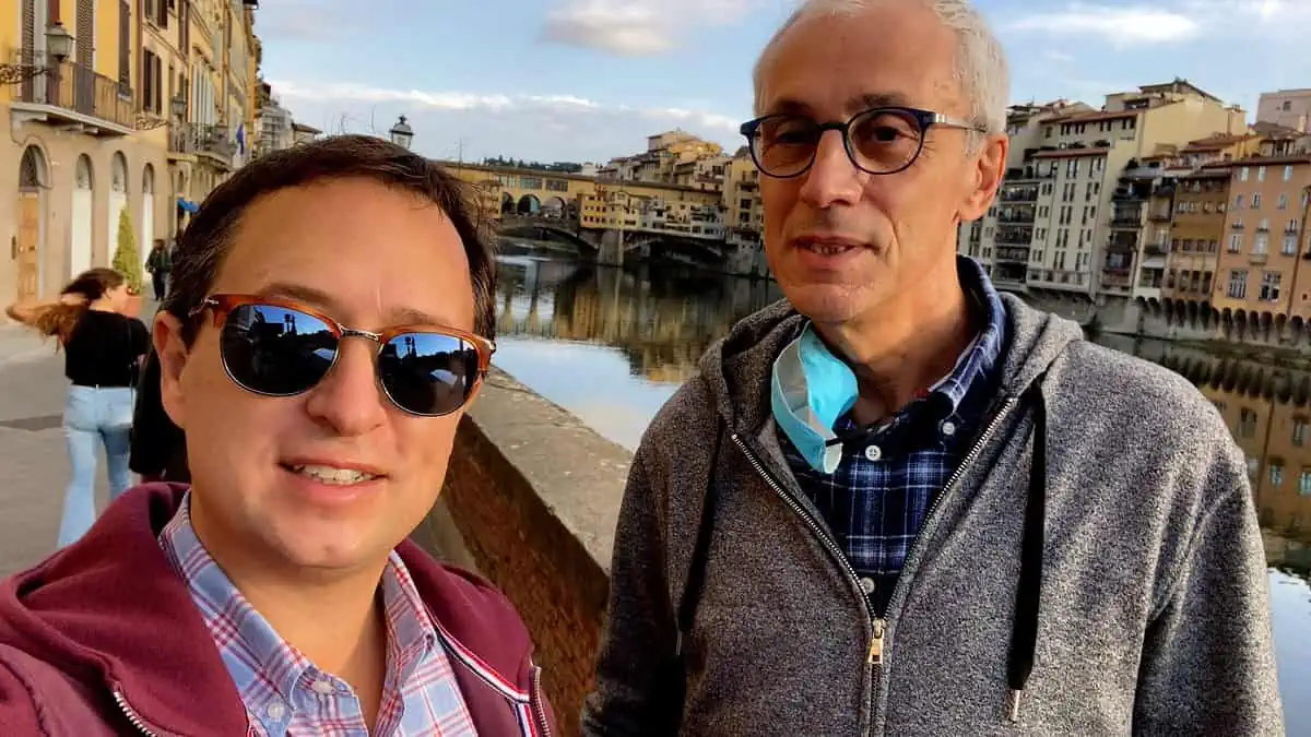 Selfie Ponte Vecchion luona Firenzessä