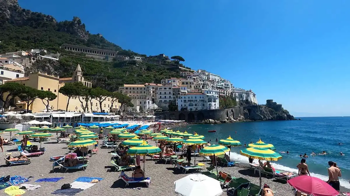 The beach of Positano