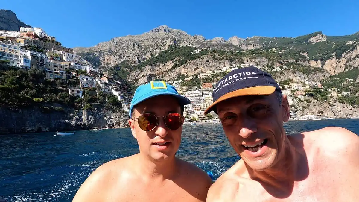 Bådtur i Positano på Amalfikysten