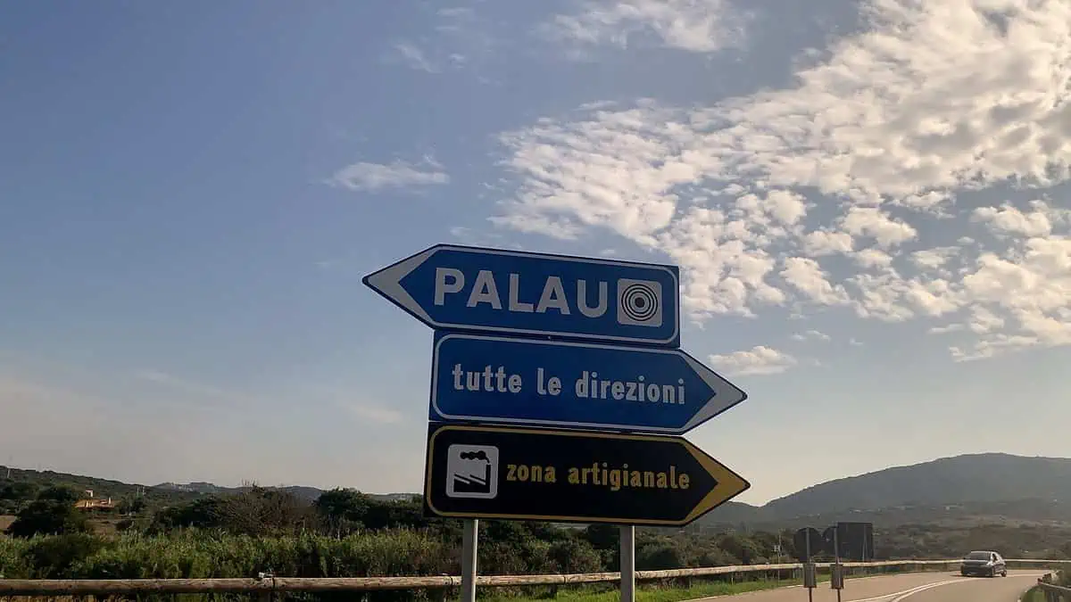 Пътен знак в Италия