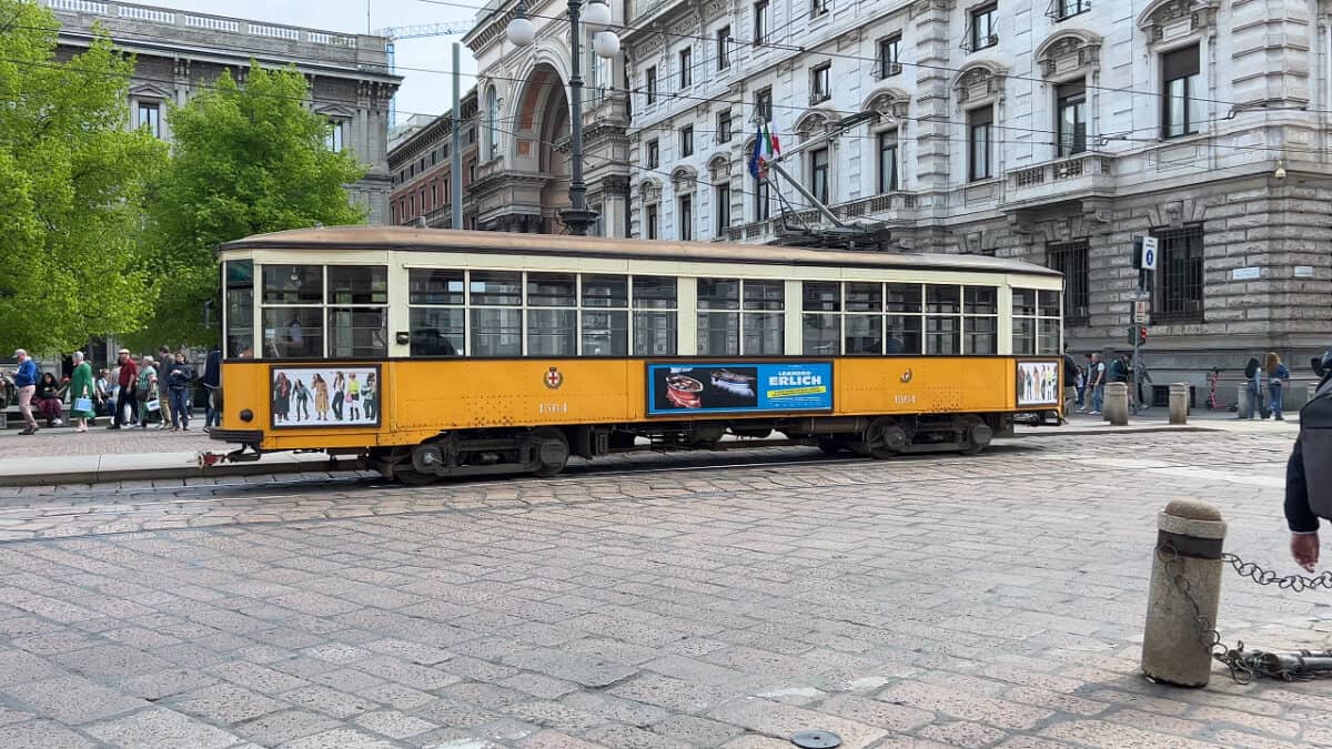 Historic tram in Milan
